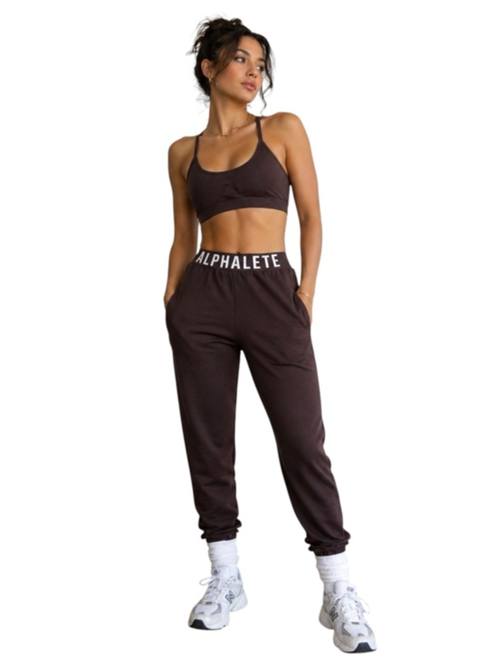 Alphalete Joggers  Black Athleisure Sweatpants Pockets High Rise Lounge Gym